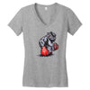 mma bulldog final Women's V-Neck T-Shirt