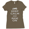 keep calm and ride on Ladies Fitted T-Shirt