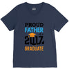 Class of 2017 Proud Father Graduation V-Neck Tee