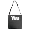vote yes for scotland scottish independence Adjustable Strap Totes