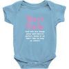 Short Girls God Only Lets Things Grow Up Baby Onesie