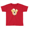 golden retriever dog with red santa's hat Toddler T-shirt