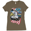 beer eagle graphic Ladies Fitted T-Shirt