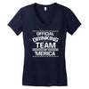 official drinking team 'merica Women's V-Neck T-Shirt