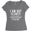 i'm not clumsy it's just the floor Women's Triblend Scoop T-shirt