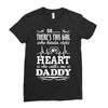 There's This Girl Who Stole My Heart She Calls Me Daddy Ladies Fitted T-Shirt