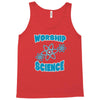 science worship funny geek atheist anti religion Tank Top