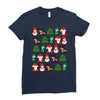 christmas pixel Ladies Fitted T-Shirt