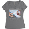 Michelangelo Creation of Adam Women's Triblend Scoop T-shirt