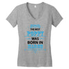 The Best Poppy Was Born In March Women's V-Neck T-Shirt