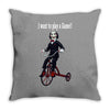 saw trike play a game horror bike Throw Pillow