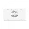 alarm License Plate
