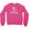 peace love rabbits Crewneck Sweatshirt