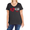 love and a dog life Ladies Curvy T-Shirt