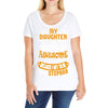 My Daughter Is Super Awesome Her Stepdad Ladies Curvy T-Shirt