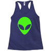 uomo alieno ufo stampa verde fluo divertente mitiche Racerback Tank