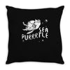 sea turtle cat Throw Pillow