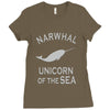 narwhals Ladies Fitted T-Shirt