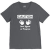 caution! jazz handsfunny jazz dance comic boogie camp trumpet V-Neck Tee