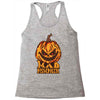 mad halloween pumpkin Racerback Tank