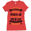 Super Cool Father In Law Of A Freaking Awesome Son In Law Ladies Fitted T-Shirt