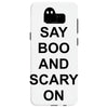say boo and scary on 2 Samsung Galaxy S8