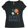 spacex don't panic in space Women's Triblend Scoop T-shirt