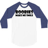 boobies make me smile (2) 3/4 Sleeve Shirt