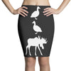 duck duck moose funny Pencil Skirts
