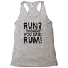 run rum Racerback Tank