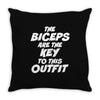 The Biceps Are The Key To This Outfit Throw Pillow