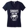 sundays are for football foot ball Women's V-Neck T-Shirt