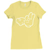 rude hands, ideal gift or birthday present. Ladies Fitted T-Shirt