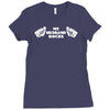 my husband rocks Ladies Fitted T-Shirt
