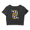 party king design funny humor cool graph baseball Crop Top
