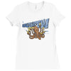 octopus with bubble gun goes pewpew Ladies Fitted T-Shirt