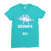 grumpa saurus rex Ladies Fitted T-Shirt