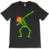 pumpkin skeleton dabbing T-Shirt