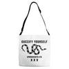 Guccify Yourself White Black Adjustable Strap Totes