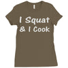 i squat &amp; i cook Ladies Fitted T-Shirt