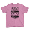 Real Kings Are Born On December 4 Youth Tee