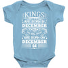 Real Kings Are Born On December 4 Baby Onesie