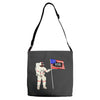Astronaut Celebrating Independence  Day at 1776 Adjustable Strap Totes