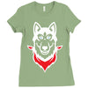 Siberian Husky Ladies Fitted T-Shirt