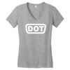 2x dot sticker vinyl decal d.o Women's V-Neck T-Shirt