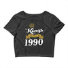 kings are born in 1990 Crop Top