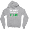 faster stronger vegan Zipper Hoodie