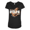 We Have This Hope As an Anchor Uterine-Endometrial Cancer Awareness Maternity Scoop Neck T-shirt