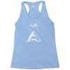 shark attack swimmer Racerback Tank