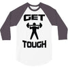 get tough weight lifter lifting gym 3/4 Sleeve Shirt